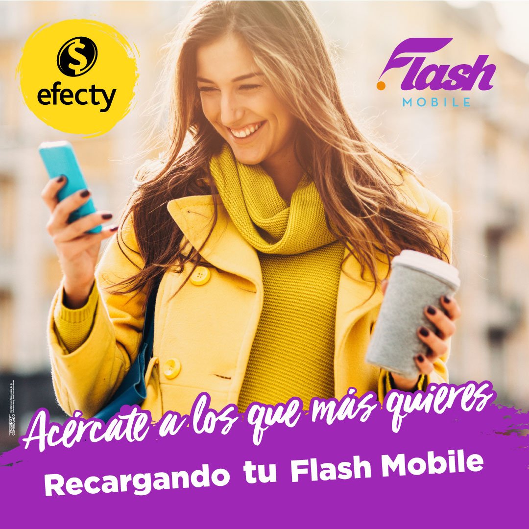 EfectyOficial's tweet photo. En nuestros más de 8.000 puntos de atención al público a nivel nacional puedes recargar tu línea celular Flash Mobile. #Convenioefecty https://t.co/HBqfbRkRKK