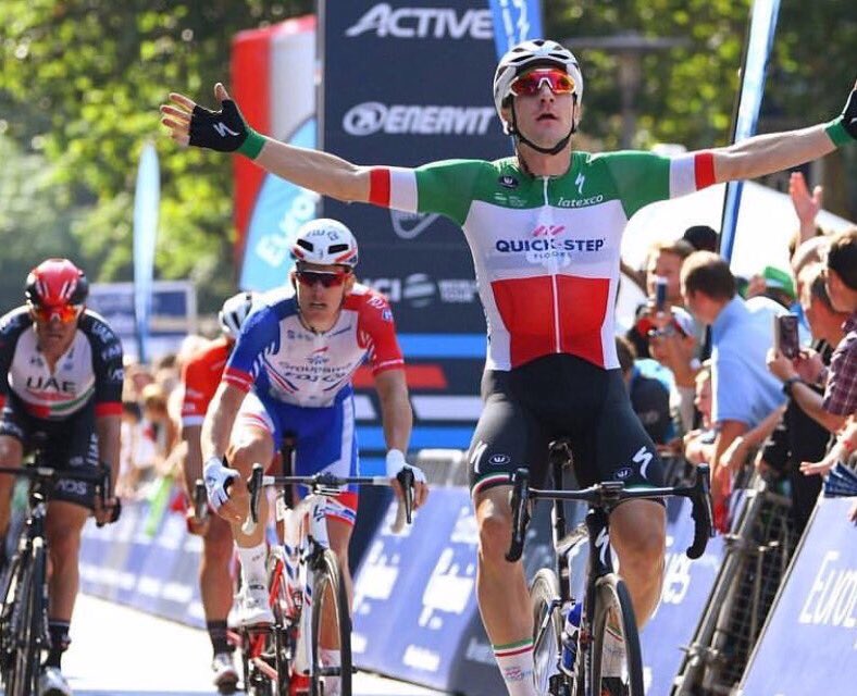 soudalquickstep's tweet image. Italian Champion @eliaviviani wins the 1500th stage in the history of the Vuelta a Espana!
#WayToRide
#LaVuelta18
Photo: @GettySport