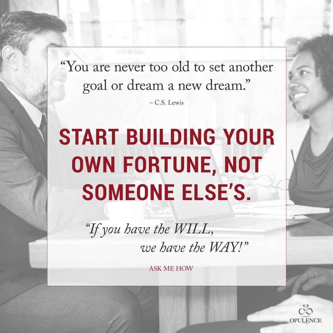 opulencegl's tweet photo. Start building your own #fortune, not someone else's. It is never too late to start working on the #lifestyle you want. We can help. #mondaymotivation #inspiring #motivation #entrepreneurlife #residualincome https://t.co/LA4GsG8F4t