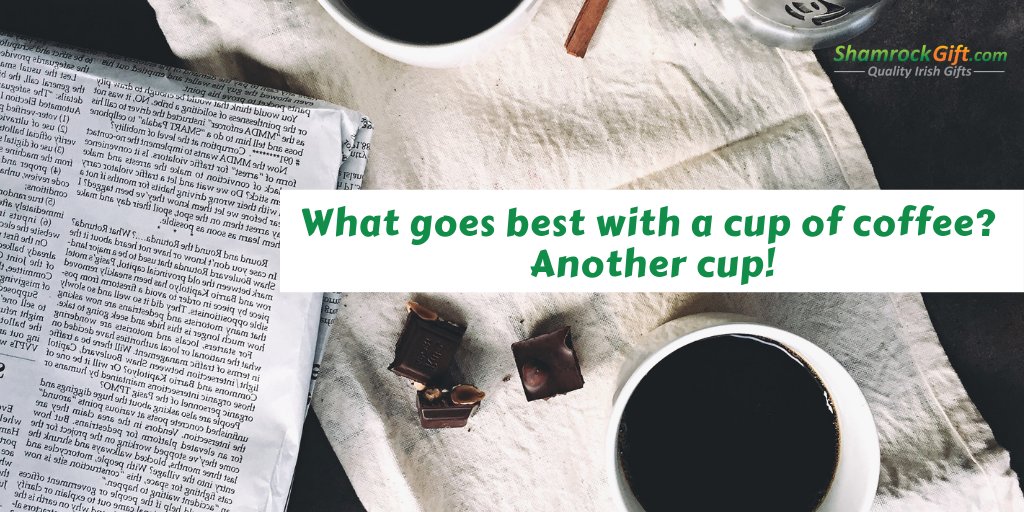 ShamrockGift's tweet image. What goes best with a cup of coffee? 

Another cup! ☕️ ☕️

See our wide range of #IrishStyle cups &amp;amp; add a Celtic twist to your coffee! ☘️

bit.ly/2PFkyNf

#IrishDesign #CoffeeLover