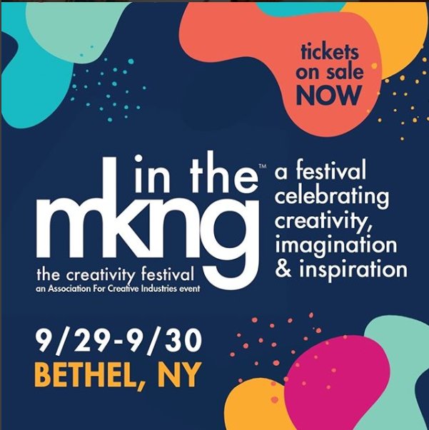 BeccaFeeken's tweet photo. Love craft festivals?  Mark your calendar for September 28 and 29, 2018 in Bethel Woods, NY for @inthemkng, an AFCI Event.  Two lovely fall days of crafts, classes, and entertainment.  More information - https://t.co/FSvoLWF1ul https://t.co/VevljC6Z65