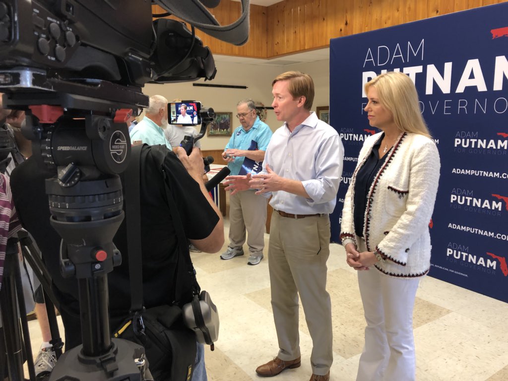 JeremySheftel's tweet photo. .@adamputnam and @PamBondi press gaggle after packed out rally in Kissimmee! #FloridaFirst https://t.co/R04SSOrFsk