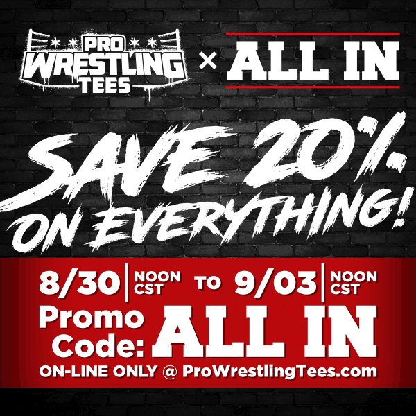 ShernoffShow's tweet photo. HUGE sale going on #prowrestlingtees @OneHourTees this week for #Starrcast
Now is the time to get yourself some #ApterChat MERCH!
Go to https://t.co/wBdXIklJcJ and use Promo Code: ALL IN to save 20% on your @TheApterChat shirts! https://t.co/Q3afT3ZaNg