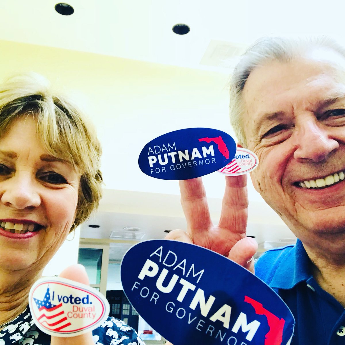 scott4neptune's tweet photo. If you haven’t voted be sure and vote tomorrow - Adam Putnam for Governor !  He’s been our choice from day 1.  #TeamPutnam @adamputnam https://t.co/eFoaL5xRT2