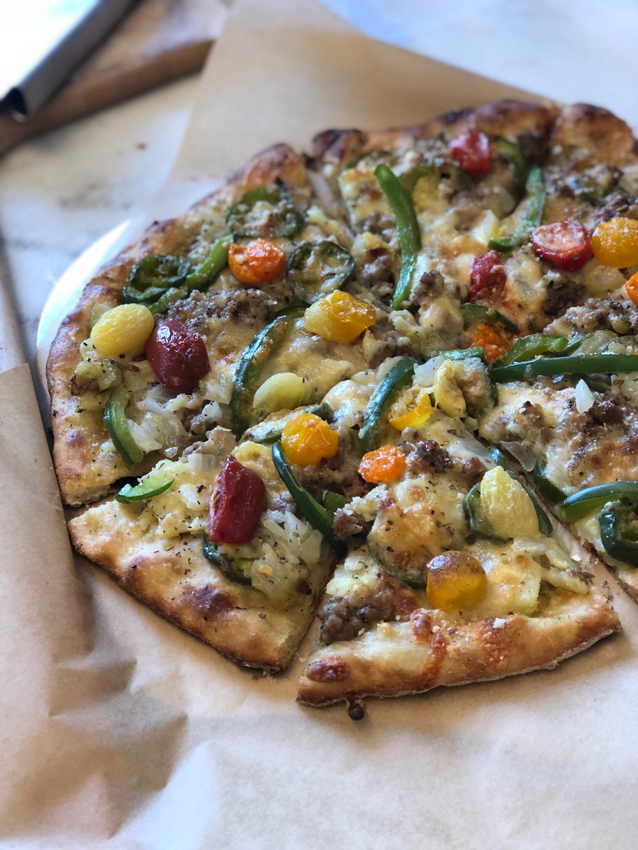 PizzaToday's tweet image. Look at this beauty we whipped out in our test kitchen today. Watch for the recipe coming in our December Menu Guide.