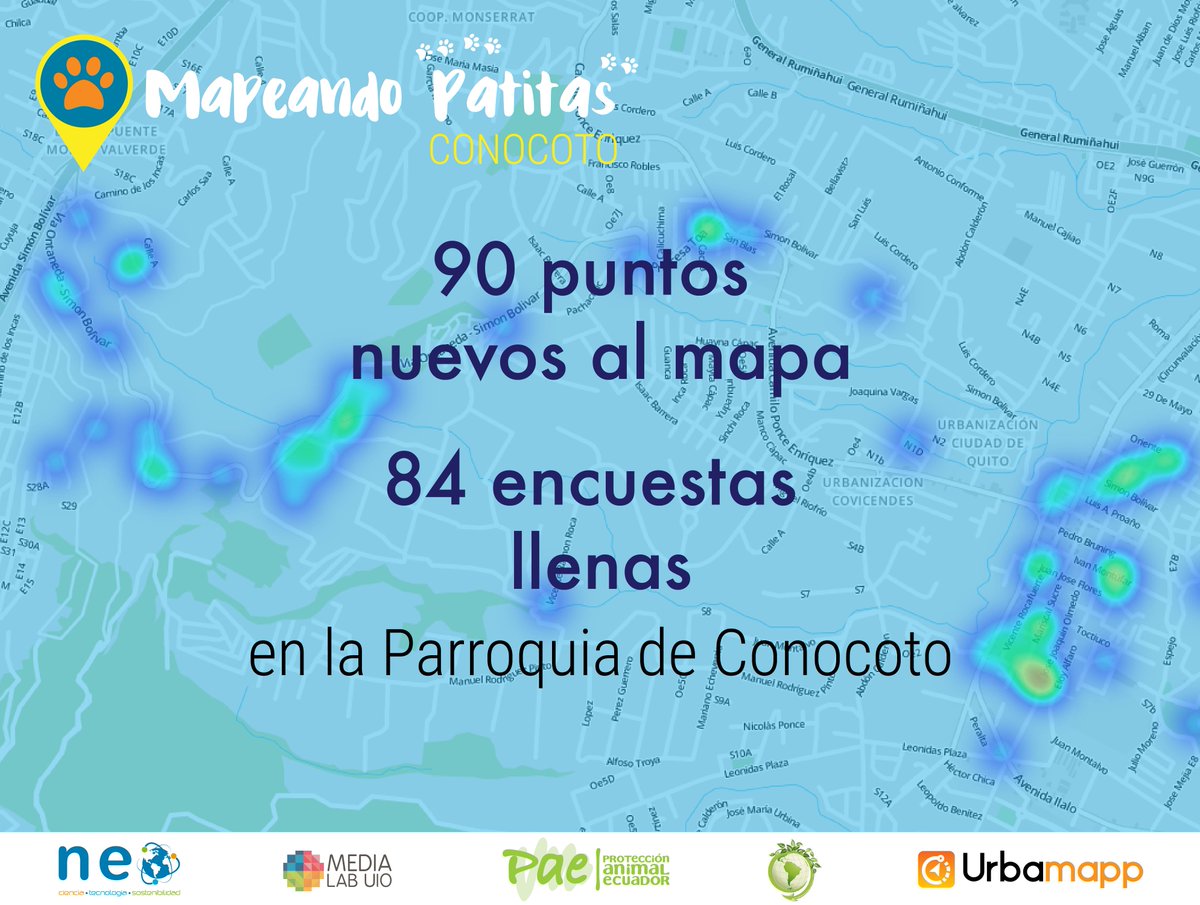 Urbamapp's tweet photo. Agradecemos a la @PoliciaEcuador , Voluntarios y al @gadconocoto por apoyar la iniciativa Mapeando Patitas Ecuador que levantó información este sábado 25 de agosto. 

La información del proyecto lo puedes encontrar en: https://t.co/2YxI5XD11f
#TuCiudadTuMapa
#TodosPuedenMapear https://t.co/suUHXli2yQ