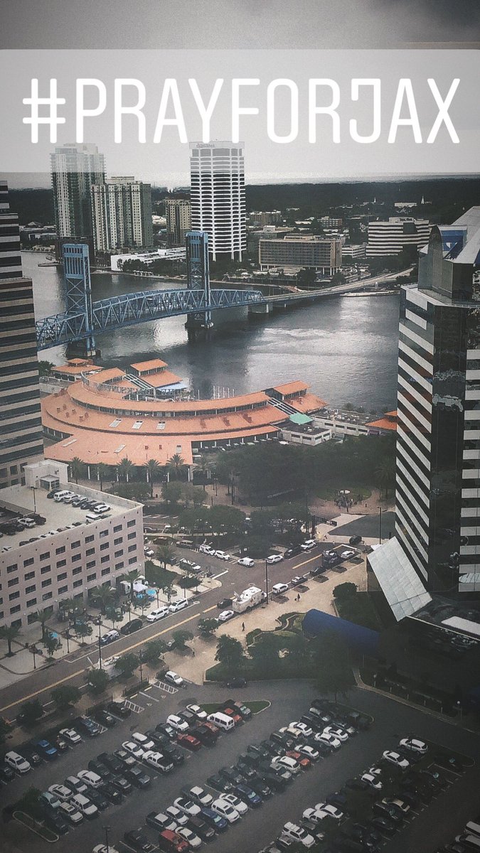 My view of #JacksonvilleLanding from @TIAABank Center today.

#prayforjax #prayforjacksonville #jacksonvillelandingshooting