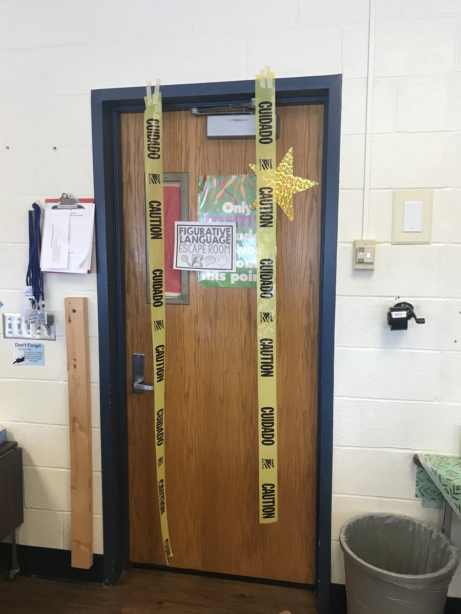 LSturm24's tweet photo. #WeWill work together to escape this Figurative Language Escape Room! #EMS #Teamwork #EscapeRoomChallenge https://t.co/dPt9CBZojo