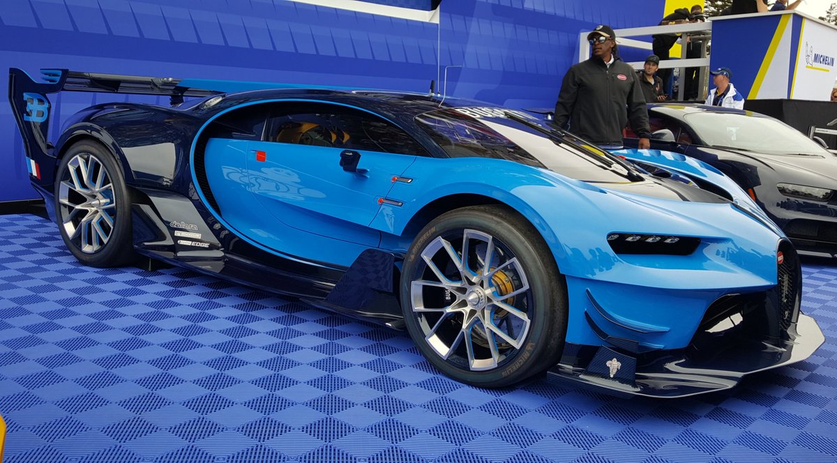 #MondayMotivation Still carrying over from Car Week in Monterey #Bugatti #cars Spotted at Exotics on Cannery Row
