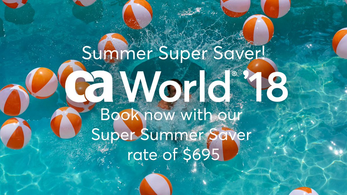 CAinc's tweet photo. Only until this Friday, Aug 31st❗️ Book now and save $1,300 with our Summer Super Saver rate of $695. 

Register for #CAWORLD here 👉 https://t.co/yTVKSD0Rgh https://t.co/g4hZd2LvGN