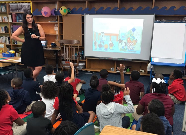MsP_108's tweet photo. Boy, oh boy! My students were so excited to check out books today with Mrs.@katiekemp_ms . 📚😁🎉 It is going to be a great year of reading for these 2nd graders ! https://t.co/rtX4UIdrAp