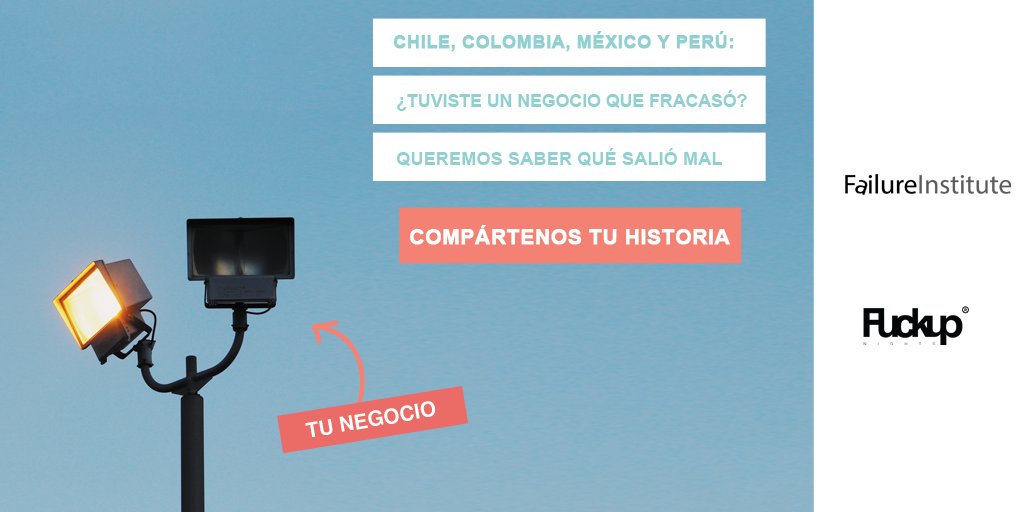 ong_ae's tweet photo. ¿Tuviste un negocio que no funcionó? 🤔 Regala 6 minutos de tu tiempo, comparte tu historia y descarga el #LibrodelFracaso 😎 Apoya a @Mujeres_Chile y al #FailureInstitute en este estudio Responde aquí ➡https://t.co/HrO1Z0KMZ7 #Fracaso #Emprendimiento https://t.co/fLYwdr2P1F