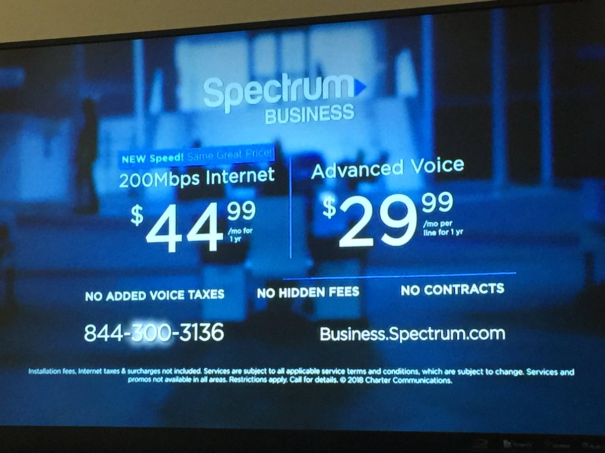 JFilut's tweet image. #spectrum, #getspectrum, #ask_spectrum remove this ad from television as it is false advertising. I just called for the internet service and it was $70/month for 200mb. Spectrum = Time Warner which continues to lie to its customers to get business and provide terrible service.