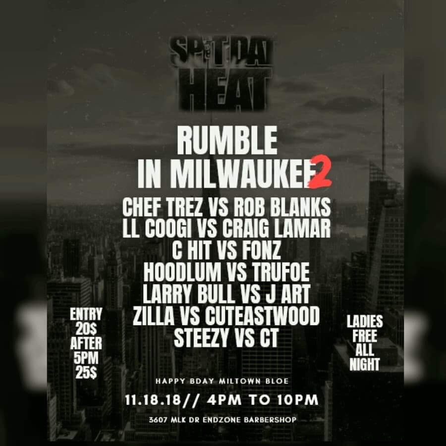 SpitdatheatATL's tweet image. RumbleInMilwaukee2 we bringing @ChefTrez__   @CraigLamarBars  back to #SPITDATHEAT