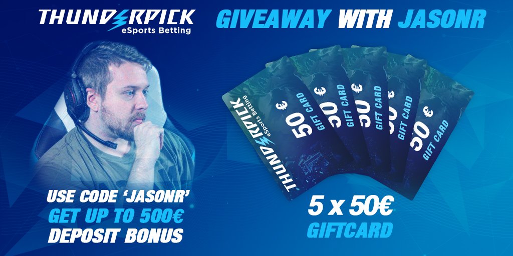 JasonRuchelski's tweet photo. **5x 50€ THUNDERPICK GIFT CARD GIVEAWAY**

TO ENTER:

-Follow me + @thunderpickco 
-Retweet
-Tag a friend https://t.co/8YYidZjIlw