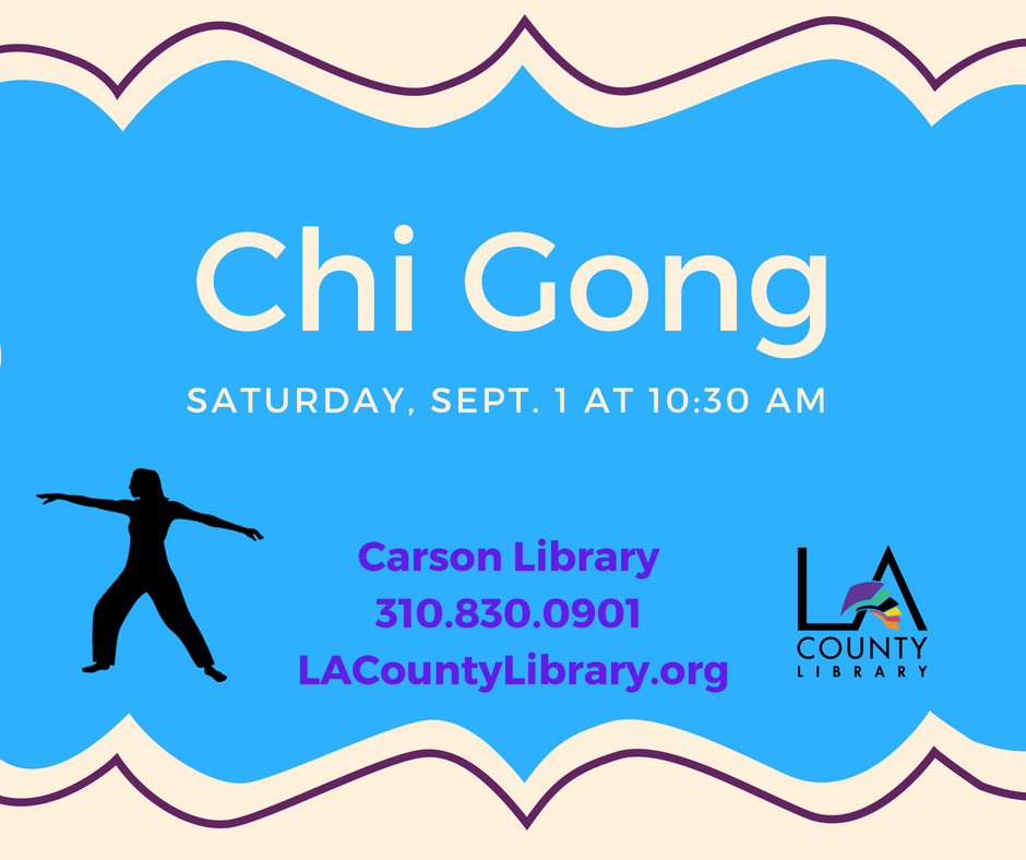 CarsonLib's tweet photo. Tomorrow at 10:30 am! Learn Chi Gong, the ancient Chinese health care system that integrates physical postures, breathing techniques and focused intentions. A certified instructor will demonstrate the coordinated body movements and breathing exercises of the program. https://t.co/nE9IZmGuDJ