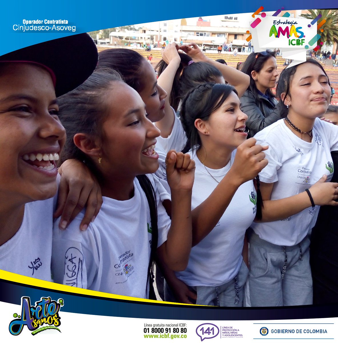 AsovegCinju's tweet photo. Gritaron, jugaron, bailaron y se divirtieron. Todo nuestro cariño y agradecimiento para niñas, niños y adolescentes de #Boyaca. Gracias x los abrazos y manifestaciones de afecto. Nos llevamos un pedacito de todxs en nuestros corazones. #AMASesICBF #ICBF #AMAS #EstrategiaAMAS https://t.co/VGRwaU2Nc7