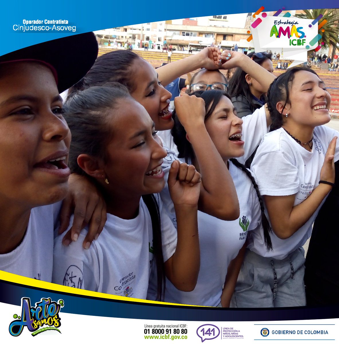 AsovegCinju's tweet photo. Gritaron, jugaron, bailaron y se divirtieron. Todo nuestro cariño y agradecimiento para niñas, niños y adolescentes de #Boyaca. Gracias x los abrazos y manifestaciones de afecto. Nos llevamos un pedacito de todxs en nuestros corazones. #AMASesICBF #ICBF #AMAS #EstrategiaAMAS https://t.co/VGRwaU2Nc7