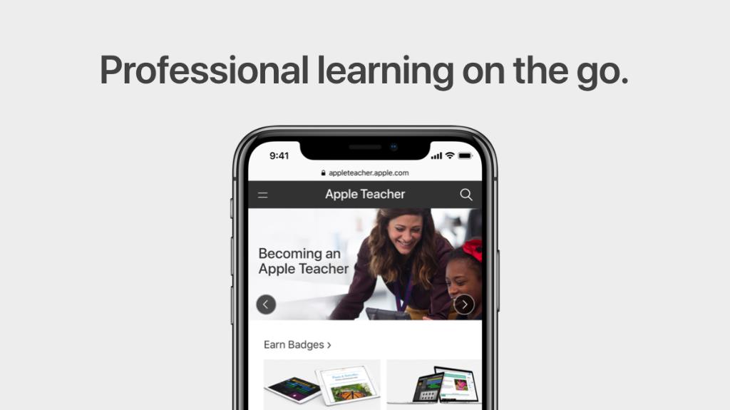 We are delighted to announce that the #AppleTeacher Learning Center is now available on iPhone 🎉! Now you can take quizzes, access collections, watch videos, and more on the go. apple.co/2LwAi1V