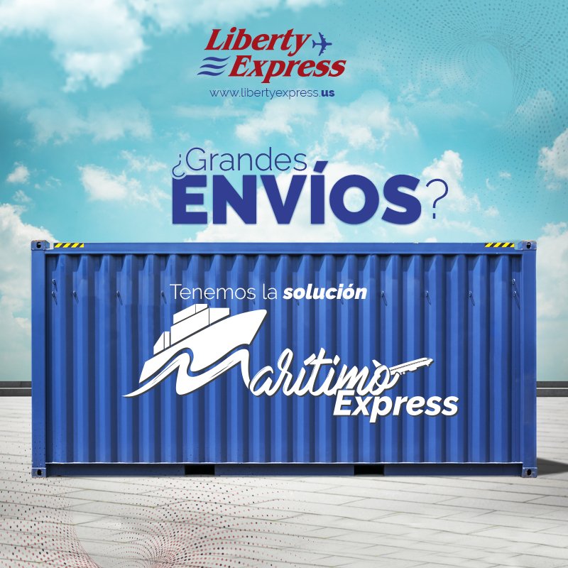LibertyExpUSA's tweet photo. Disfruta de nuestro servicio #MarítimoExpress en #LibertyExpress tenemos la solución para tus grandes envíos ingresa en nuestra página https://t.co/jKpGb5mV1A y conoce los beneficios que tenemos para ti.

#USA #MarítimoExpress #Courier #Traslados #Paquetes #CargaPesada https://t.co/OT26h0ETKG