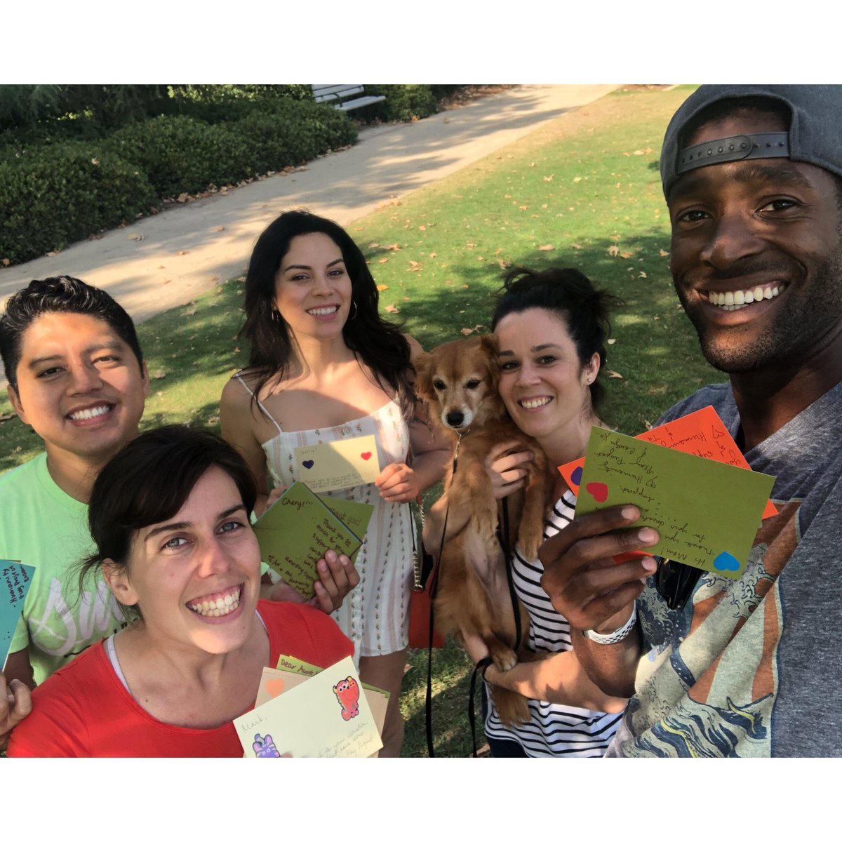 CarolynMWright's tweet photo. Beautiful day 4 #Potluck &amp; #Perks w/ @HumanityPlayPro. We celebrated the @AATENow conference &amp; wrote thank u notes 2 our @indiegogo #donors. ☀️ THANK U 4 making the #Right2Recess tour 2 Minneapolis a reality. #tya #theatre #theatreforyoungaudiences #aate18 #humanityplayproject https://t.co/TcsB9wJAvU