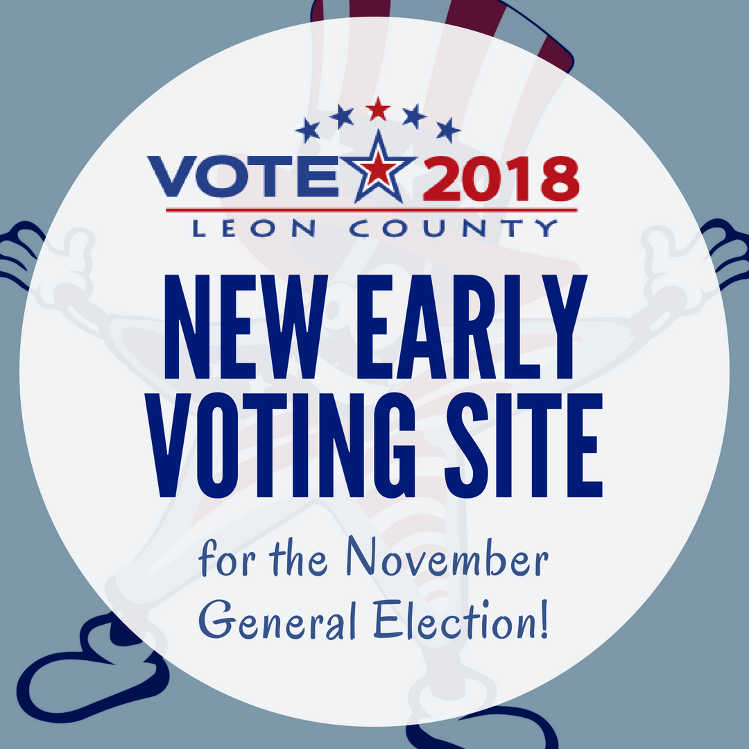 LeonVotes's tweet photo. BREAKING: The Leon County Supervisor of Elections announces the opening of a new Early Voting site at the FSU Tucker Center for the 2018 General Election. Full press release here: https://t.co/CQCeRTErYd https://t.co/6nDJUeW5xJ