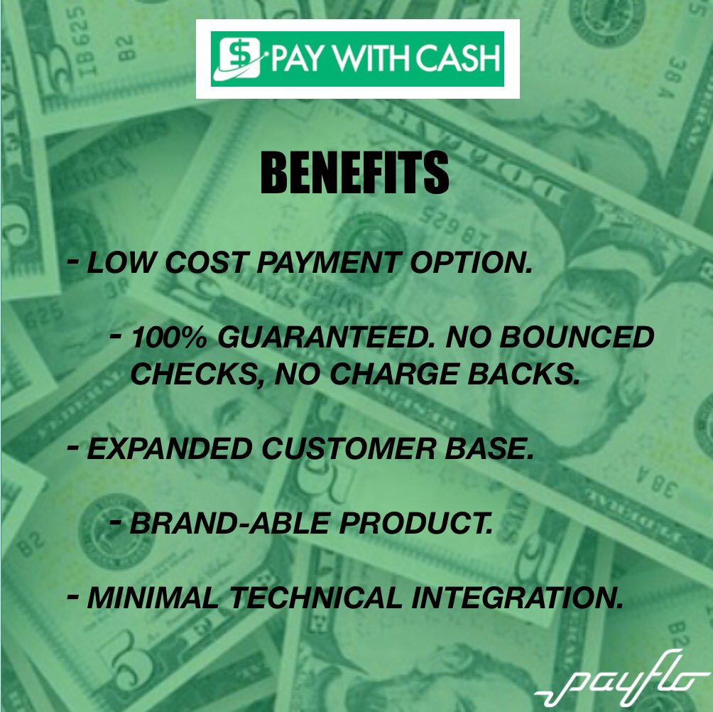 paymentflo's tweet photo. Is your website losing out on customers who want to pay with cash? Add our Pay With Cash option at checkout! Customers instantly receive a barcode that they can then present at one of our many retailers to pay for their orders. #paywithcash #cashisking #ecommerce #finance #payflo https://t.co/KnFsvkjZ8Y