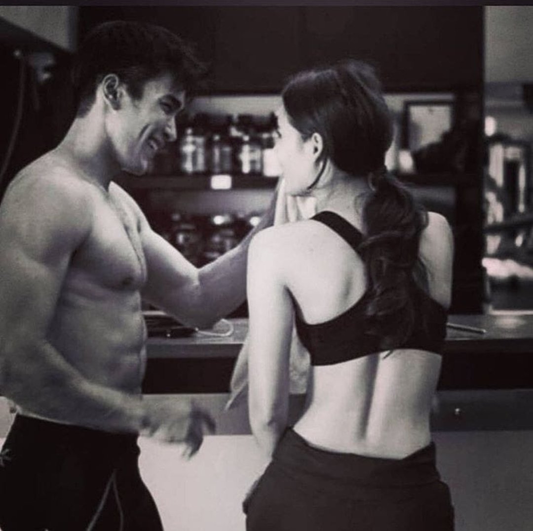 My babies working out together, living a healthy lifestyle. Just look at 'em bodies . No shortcut, just regular exercise and effort  #NadechYaya