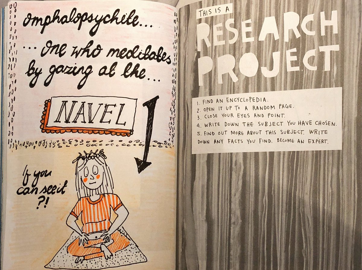 KRimaitis's tweet photo. #thisisnotabook great way to collect your creative thoughts over 220 pages of ideas #page75 ‘this is a research project’ #omphalopsychite https://t.co/OcAfnVrq1n