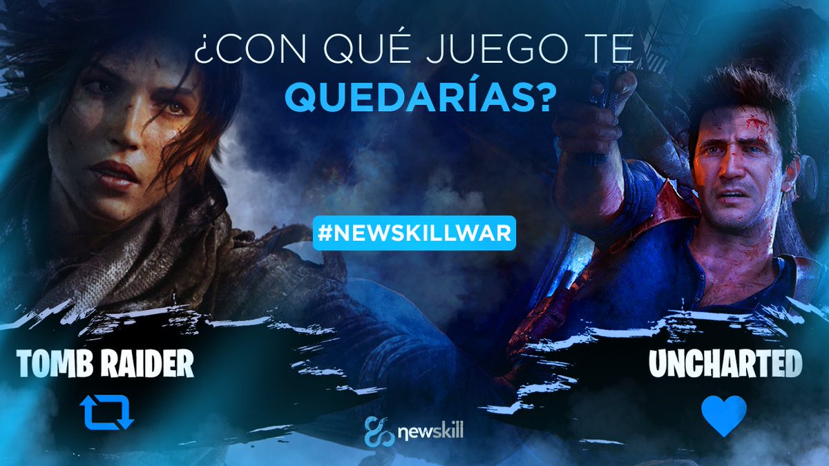 newskill_ES's tweet photo. Si tuvieras que elegir entre estas dos sagas... ¿Con cuál te quedarías? 🧐 #NewskillWar

🔃 Tomb Raider 
💙 Uncharted https://t.co/1s4lzToqXu