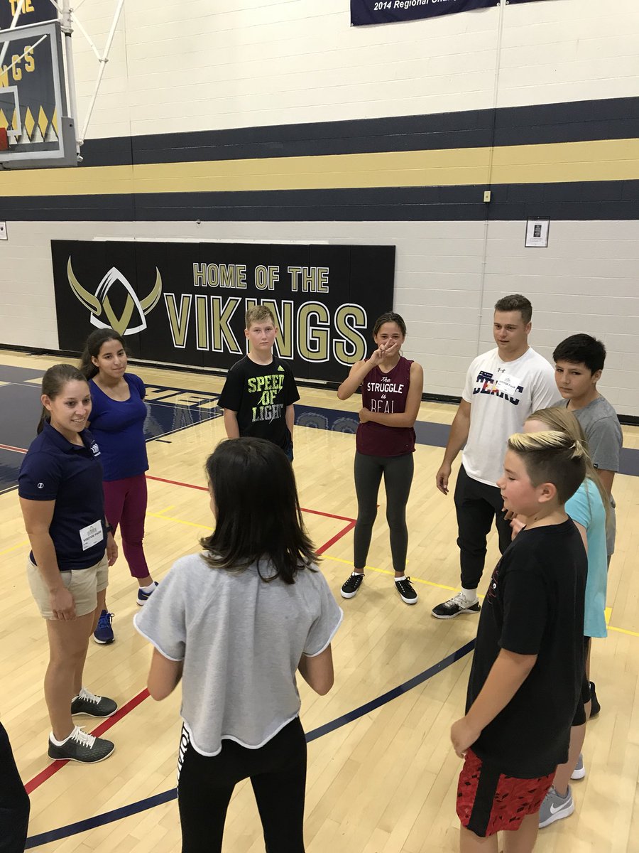 DrJnnMcM's tweet photo. My #SES442 class got to observe rockstar #PhysEd teachers @bactive2day and @mmoeller_co set up their start of the year expectations and teach some community building! So grateful for professionals like this who help show #EmergingLeaders the right way to teach! @UNCSportPed https://t.co/b0Fx8661rS
