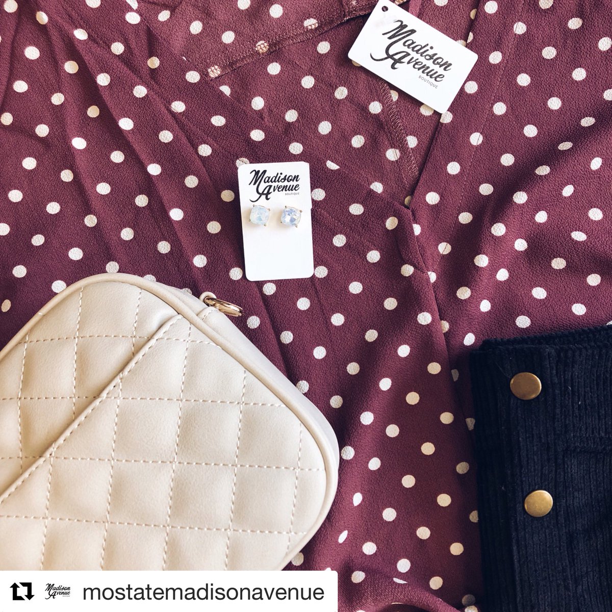 MoStateBkstore's tweet photo. Have you checked out Madison Avenue yet? If not, don’t wait any longer!
・・・
You can’t have a bad day in polka dots! ⚪️⚪️⚪️ #MadisonAvenue #ShopMadison #MarooNation #GoBears https://t.co/AjlZSf6rn1