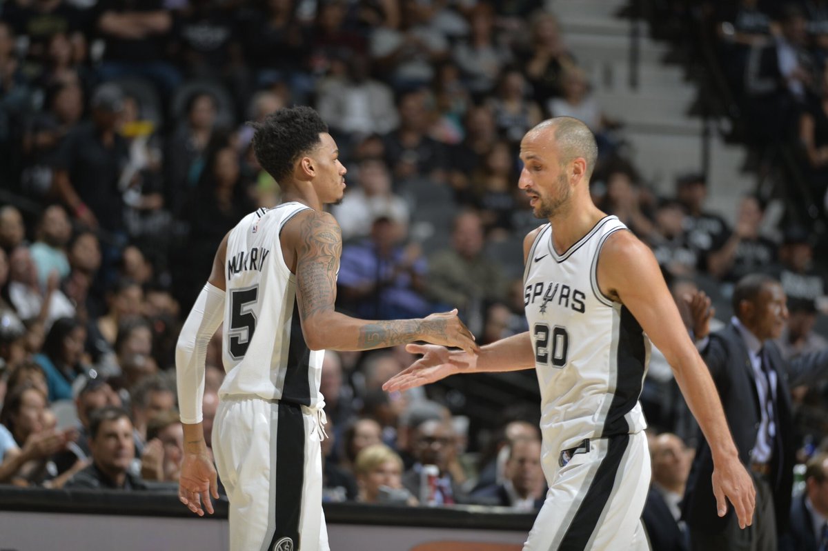 DejounteMurray's tweet photo. THANK YOU For Teaching Me What It’s Like To Be A Real PRO On And Off The Court @manuginobili The Game Will Miss You &amp; Forever Remember You!! https://t.co/ahWJxait4r