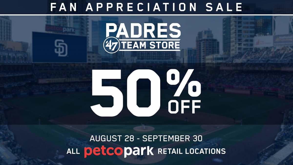 padres store 50 off