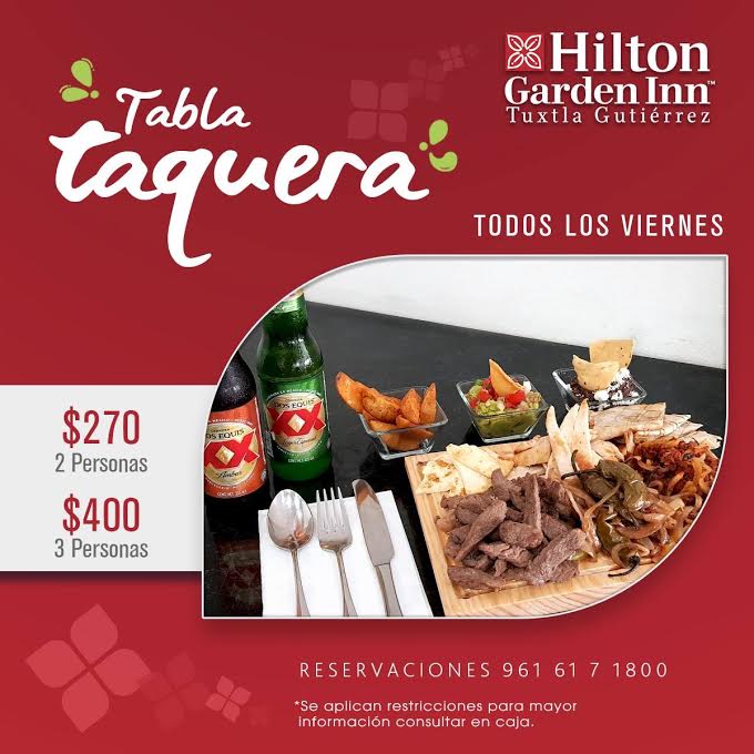 Todos los viernes a comer sabroso en #hotel Hilton Garden Inn en #TuxtlaGtz #Chiapas
