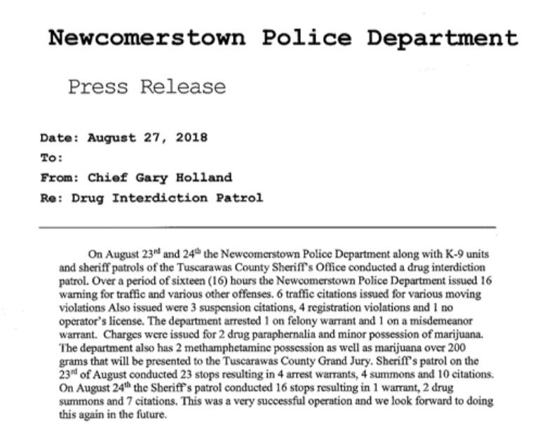 newcomerstownpd's tweet photo. ****🚨PRESS RELEASE🚨****
#NctPD https://t.co/pI00KhdDw7