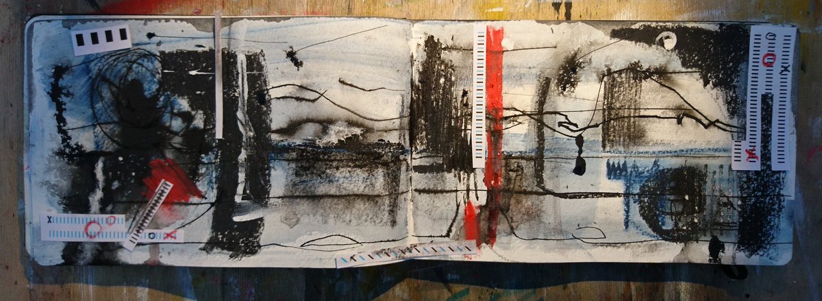 HBArtscotland1's tweet photo. Inside my head today. It's usually more yellow #drawingaugust #art #abstract #headscape https://t.co/6OrmEdffni