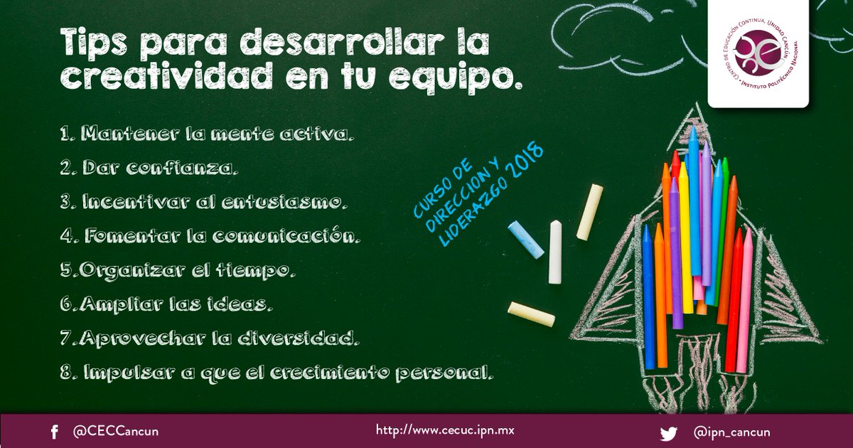 cvdr_cancun's tweet photo. No te puedes perder éste y otros consejos en el Curso de #Dirección y #LiderazgoEmpresarial del 10 al 14 de septiembre de 2018.
Más información y pre-registro en https://t.co/kX289nSoIL
#CECCancún #Creatividad #Creatividadalmaximo #Team https://t.co/oQlS5Juf3F