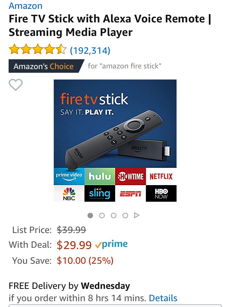SarahBerger277's tweet photo. Fire Stick for $30?😱😍 everyone should snag this deal before it ends. My fire stick has yet to let me down for streaming my favorite shows and movies! #PrimeStudentRep #ad https://t.co/1Nx8xaGWGz