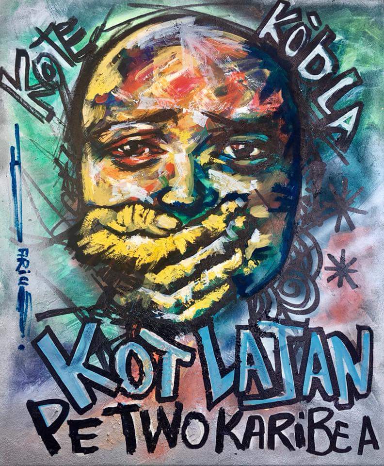 LesIndicesPoses's tweet photo. D'abord, les #Hashtag sur les réseaux sociaux, ensuite les pancartes et banderoles dans les rues, puis les sit-in. Maintenant l'art est au service du #PetroCaribeChallenge pour répondre à ceux qui enlèvent les banderoles. https://t.co/v95iTWILQV