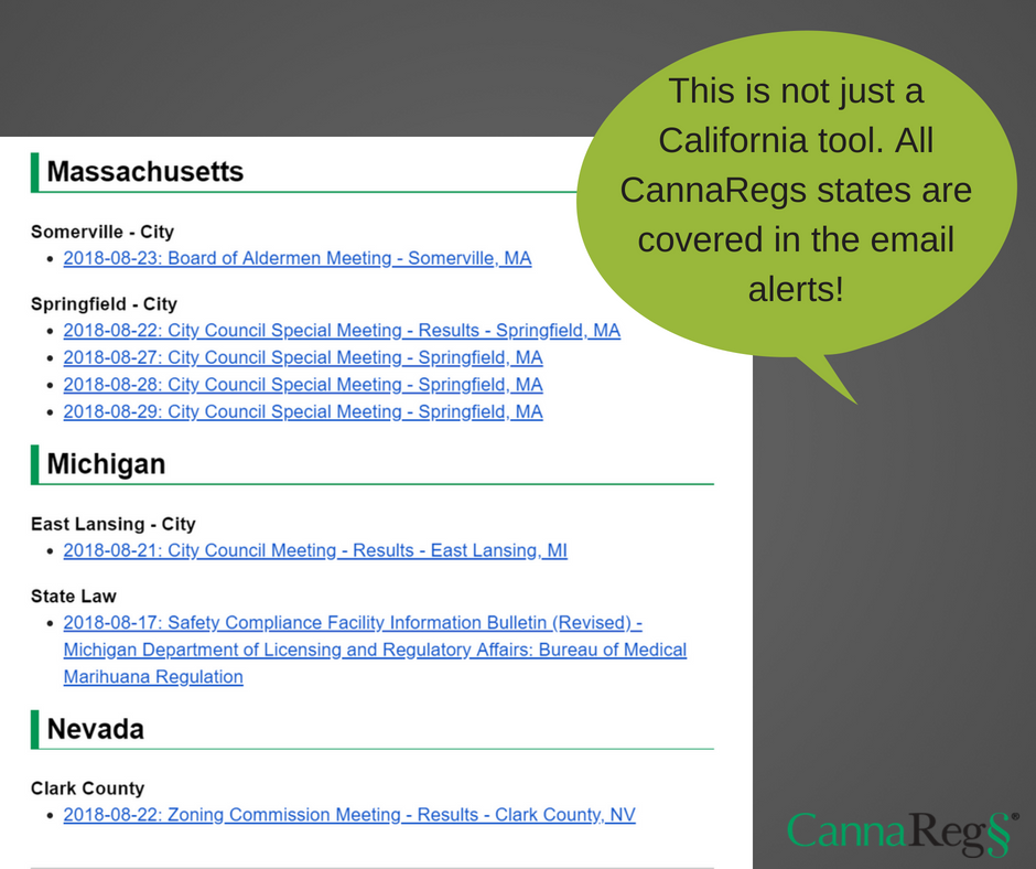 CannaRegs's tweet photo. EMAIL ALERTS ARE HERE! 
This is not just a California tool. All CannaRegs states are covered in the email alerts! #Michigancannabis #NJCannabis #MACannabis
#Cannaregs #cannabisindustry #californiacannabis #cannabislaws #cannabisalerts https://t.co/2XKX5jnnCr