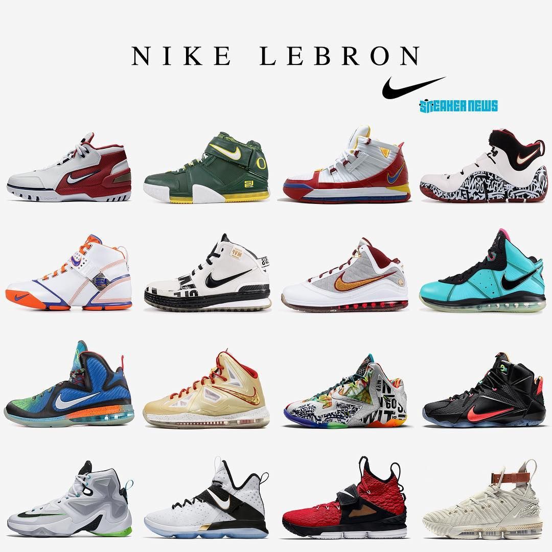 lebron shoes list