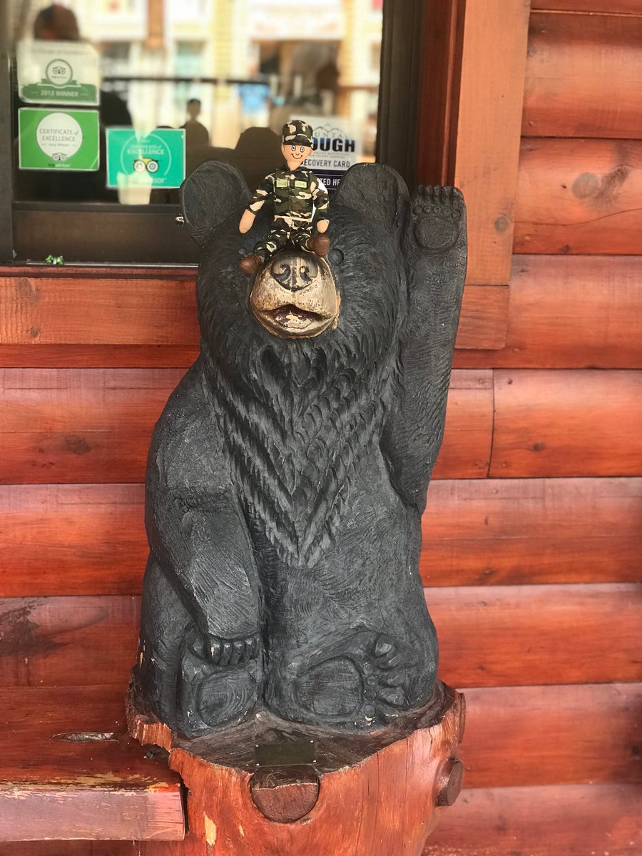 TROOPONTHESTOOP's tweet photo. Troop spending his week in Gatlinburg, Tennessee. Thank you Robinson family for showing your families battle buddy a good time 🐻🏞🇺🇸
#TroopOnTheStoop #BattleBuddy #GatlinburgTennessee #Gatlinburg #smokyMountains #MilitaryFamilies #MilitaryKids #VacationFun #Military https://t.co/UD7VpPVmXl