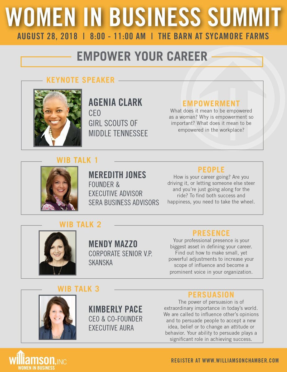 williamson_inc's tweet photo. Our #WomeninBusiness #Summit is tomorrow! In case you missed the deadline to register, you can register at the door tomorrow morning! #WIBSummit #EmpowerYourCareer #Empowerment #People #Presence #Persuasion #WillCo https://t.co/AKt7ZaUmyE