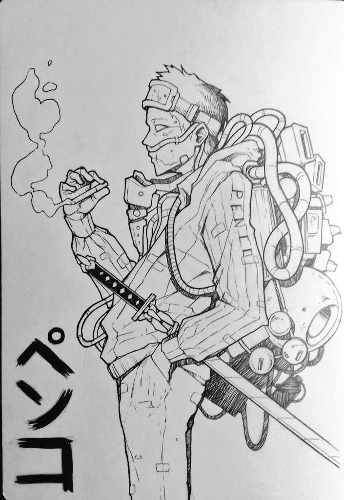 Random drawing, damn i cant wait to get back into digital, ill just be drawing random things and inking chokepoint pages till then