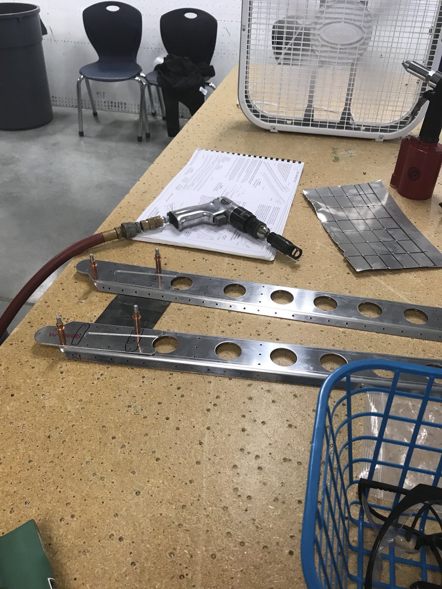 MobileAerospace's tweet photo. Our team has been helping at the local school Ben C. Rain with their airplane build. Here we have Gary showing them how to use certain tools. #teachthemearly #bencrain #tangoflight https://t.co/pqBtOIMju0