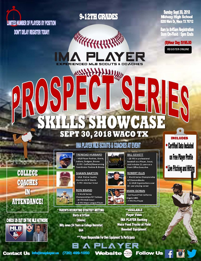 imaplayerus's tweet photo. Get seen by College Coaches *Limited spots available* Waco, TX Sept. 30th #baseball #collegerecruiting #imaplayer
https://t.co/X8X2Fw2zCv https://t.co/q4hjZy4Syk
