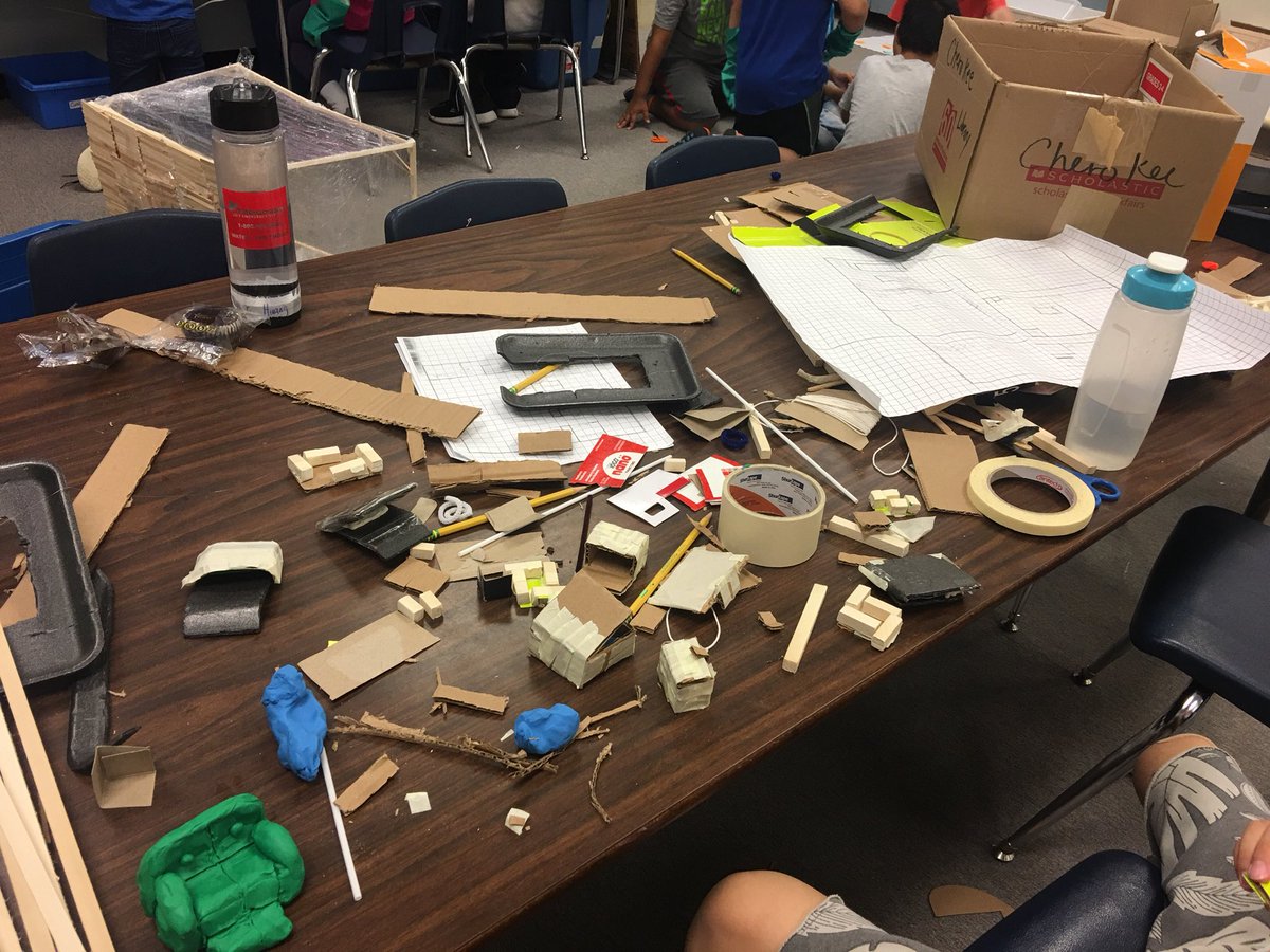 mmemurugiah's tweet photo. Building our #SpaceDwelling prototypes for #CherokeeSSGrade4 Students were so excited to put their research, design and development into practice π§π π’ #HandsOnLearning Thanks for all the materials and tools @TDSBScitechkits ππΎ #SummerTDSB @TDSB_ConEd @tdsb_bonnie https://t.co/bt9bDPdlZb