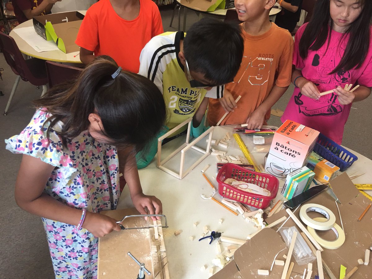 mmemurugiah's tweet photo. Building our #SpaceDwelling prototypes for #CherokeeSSGrade4 Students were so excited to put their research, design and development into practice π§π π’ #HandsOnLearning Thanks for all the materials and tools @TDSBScitechkits ππΎ #SummerTDSB @TDSB_ConEd @tdsb_bonnie https://t.co/bt9bDPdlZb