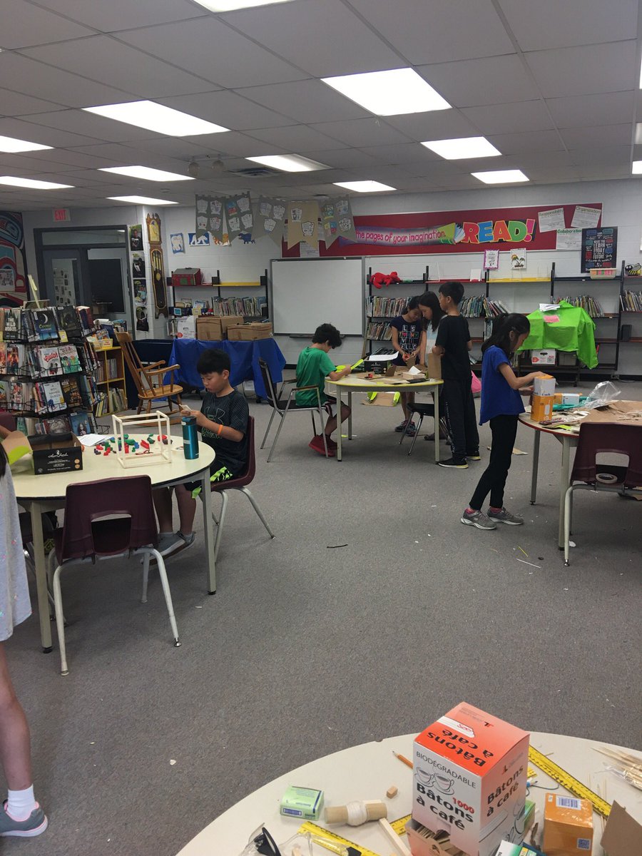 mmemurugiah's tweet photo. Building our #SpaceDwelling prototypes for #CherokeeSSGrade4 Students were so excited to put their research, design and development into practice π§π π’ #HandsOnLearning Thanks for all the materials and tools @TDSBScitechkits ππΎ #SummerTDSB @TDSB_ConEd @tdsb_bonnie https://t.co/bt9bDPdlZb